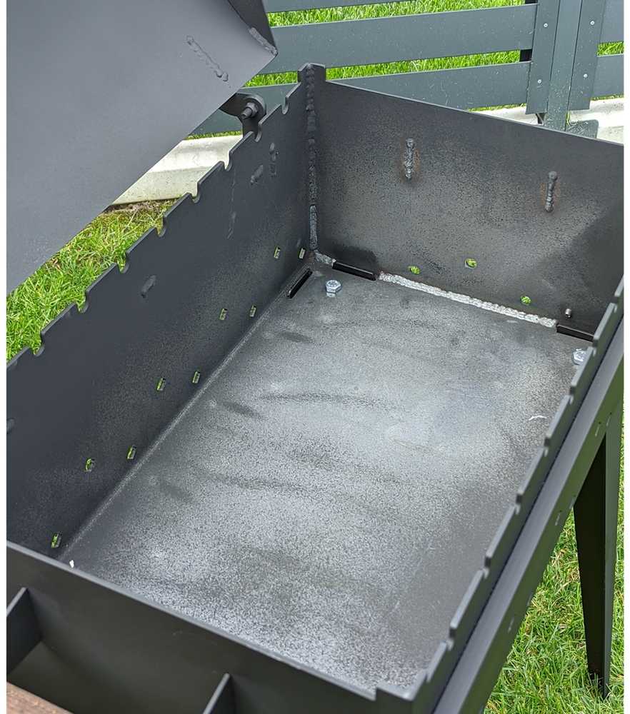 Bbq Expert Šašlykinė su dangčiu ir lentynomis 60x35x20 cm, metalo storis 4mm