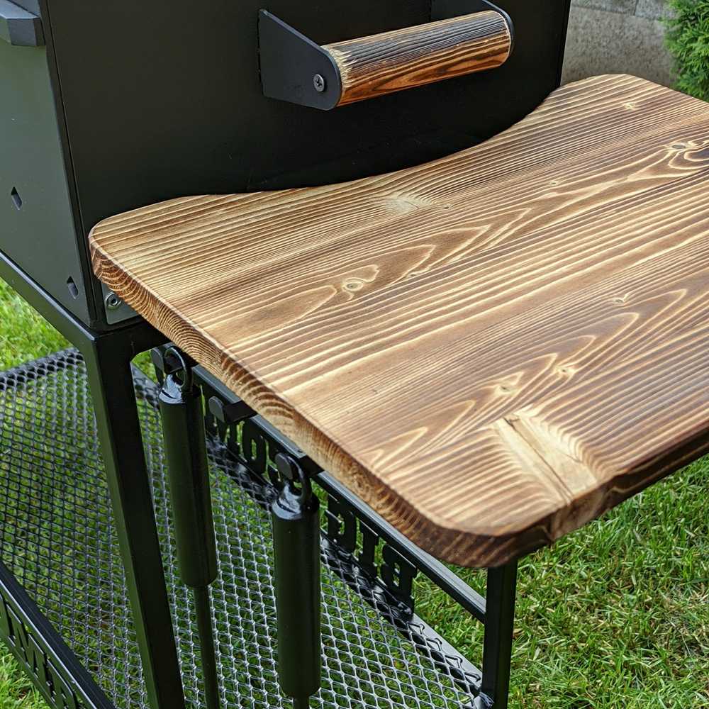 Bbq Expert Šašlykinė - viryklė 12-16l kazanui, su lentyna ir ratukais, metalo storis 4mm