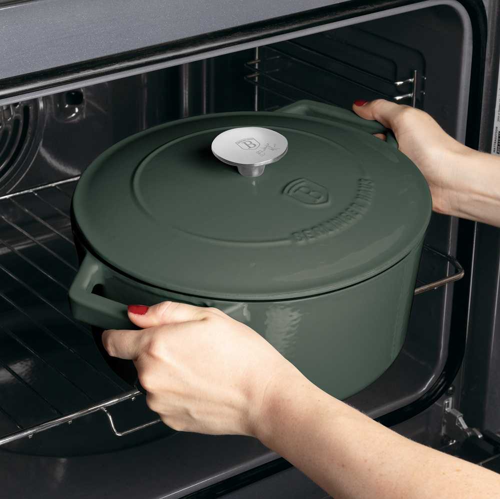 Berlinger Haus Keptuvė, apvalus puodas 4,35 L BerlingerHaus Matte Žalias BH-6544