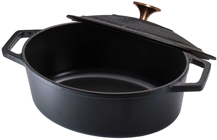 Berlinger Haus Emaliuotas ketaus puodas / troškintuvas BerlingerHaus 5,56L | 30x22x12cm (ovalinis) | Strong Mold BH/6518