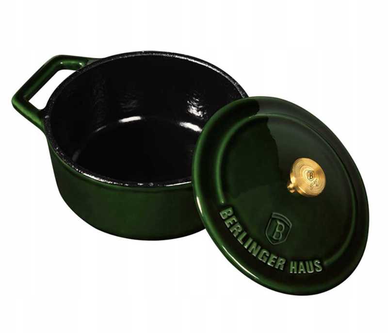 Berlinger Haus Emaliuotas ketaus puodas BerlingerHaus, 10x4,8cm | 0,31L | Emerald Collection BH-6501