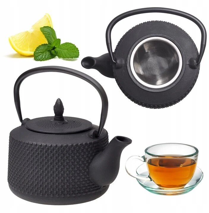 Berlinger Haus Ketaus arbatinukas 1000ml su sieteliu, juodas | Japonų stiliaus | 4833