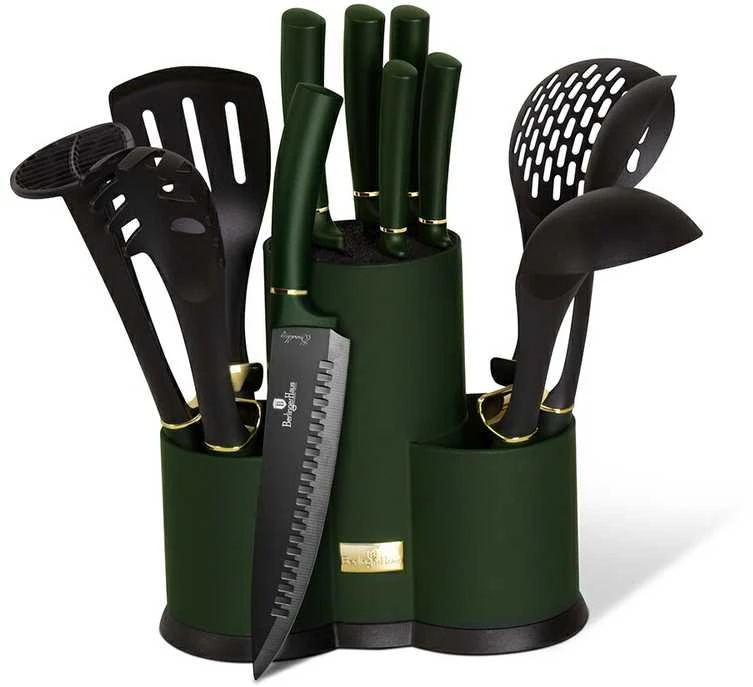 Berlinger Haus Virtuvės įrankių ir peilių rinkinys (12dalių) BerlingerHaus Emerald Collection BH/6250NA
