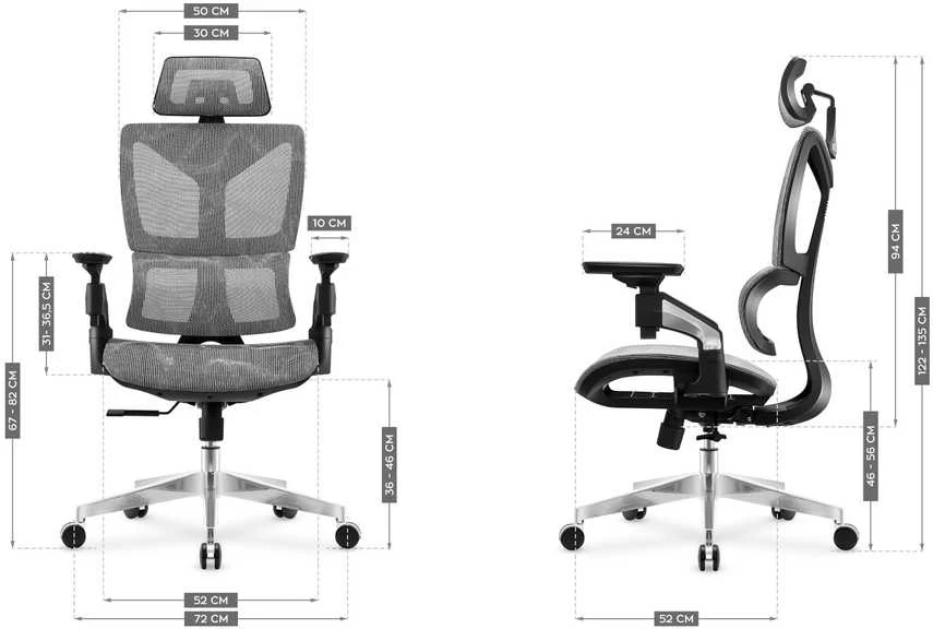 Ergonominė biuro kėdė Mark Adler Expert 8.5, Pilkos spalvos