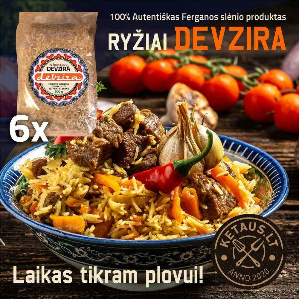 Halal Devzira ryžiai plovui 4.8kg (6x800g) galiojimas iki 2026.02.19