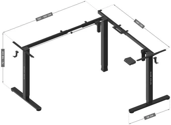 Elektrinis stalo rėmas „Mark Adler Xeno 7.6“, su dviem varikliais