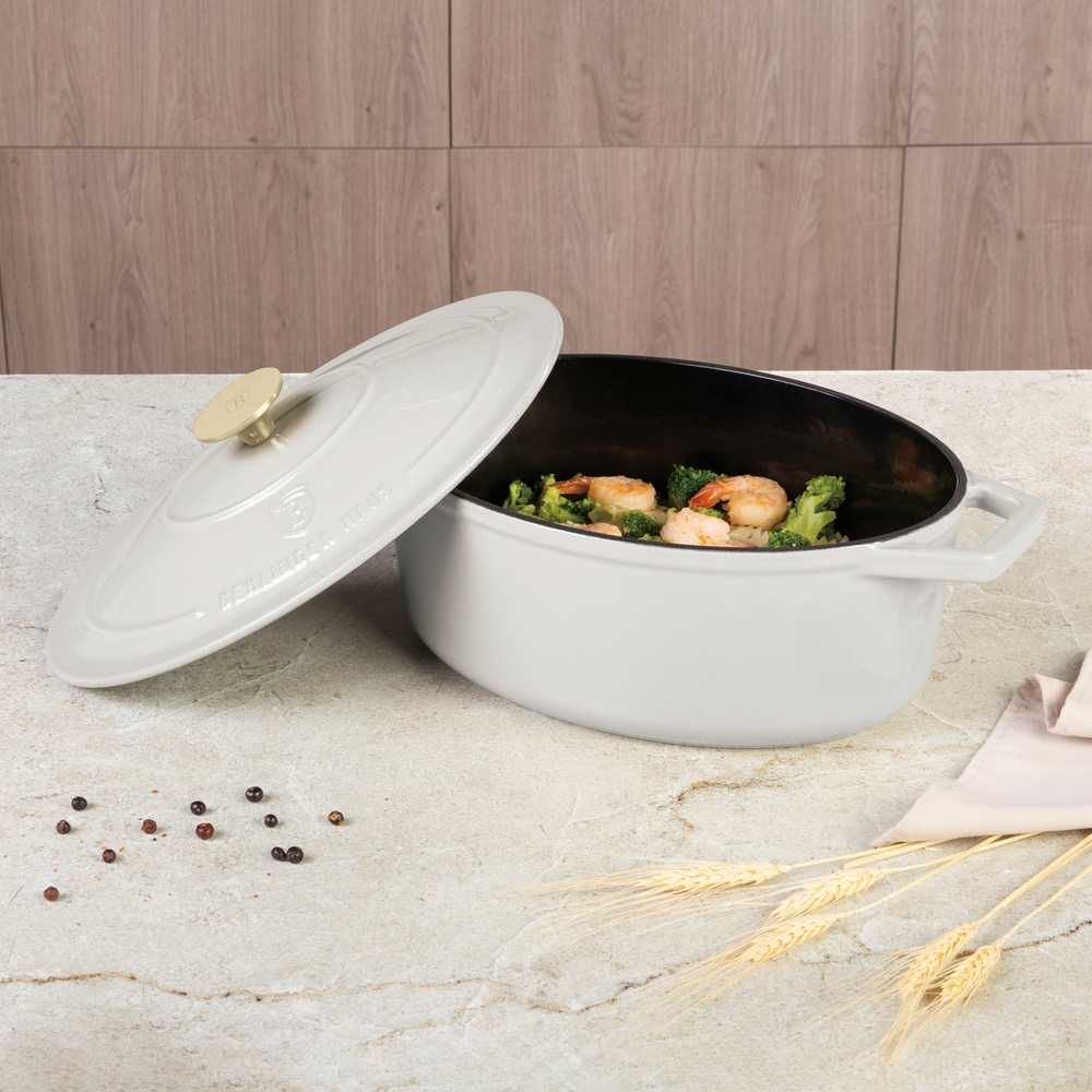 Berlinger Haus Ovalus emaliuotas ketaus troškintuvas BerlingerHaus 4,65L | Sahara Collection BH/6540