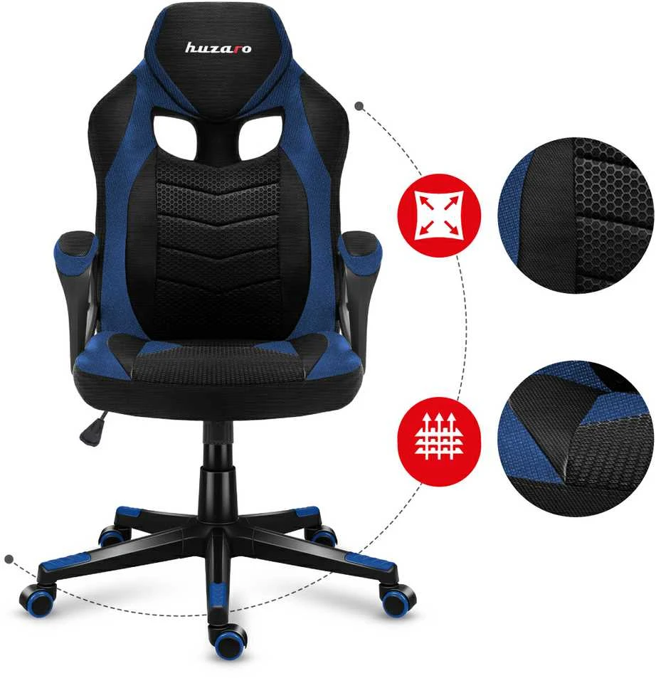 Žaidimų kėdė Huzaro Force 2.5 Mesh, Mėlynos spalvos