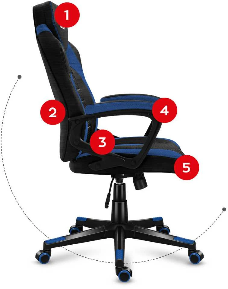 Žaidimų kėdė Huzaro Force 2.5 Mesh, Mėlynos spalvos