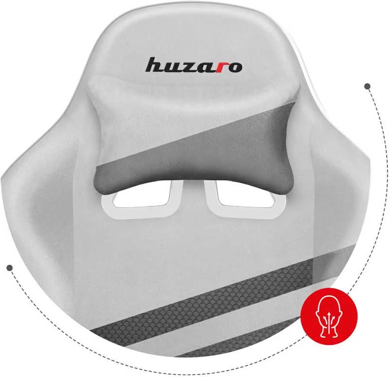 Žaidimų kėdė Huzaro Force 4.4, Balta/pilka