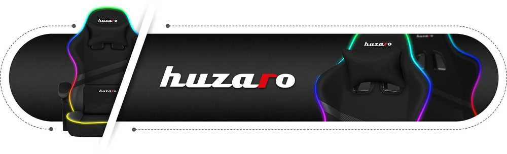 Žaidimų kėdė Huzaro Force 4.4, RGB juoda