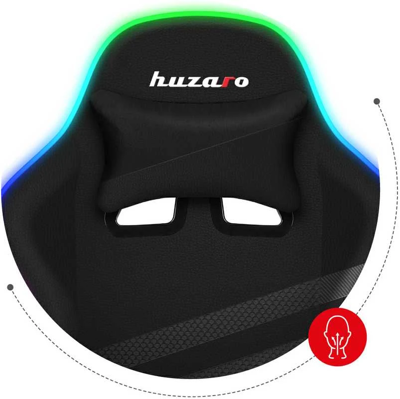 Žaidimų kėdė Huzaro Force 4.4, RGB juoda