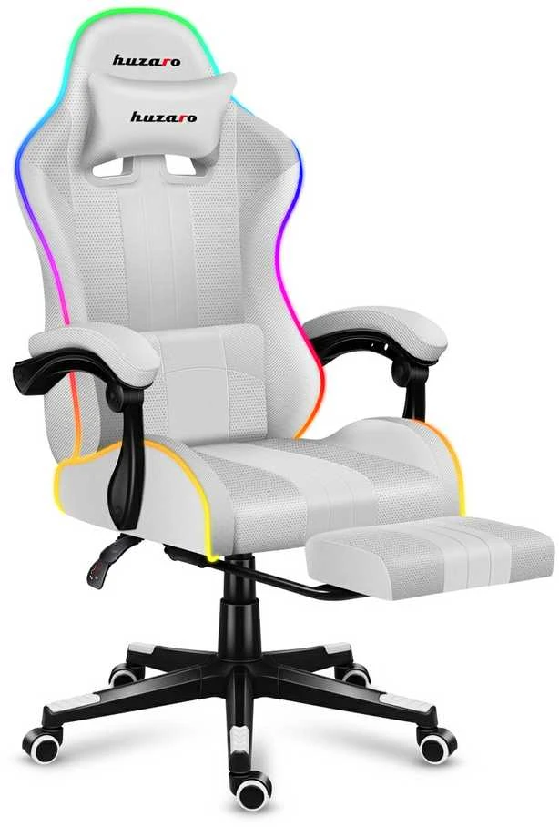 Žaidimų kėdė Huzaro Force 4.7 RGB, Baltos spalvos