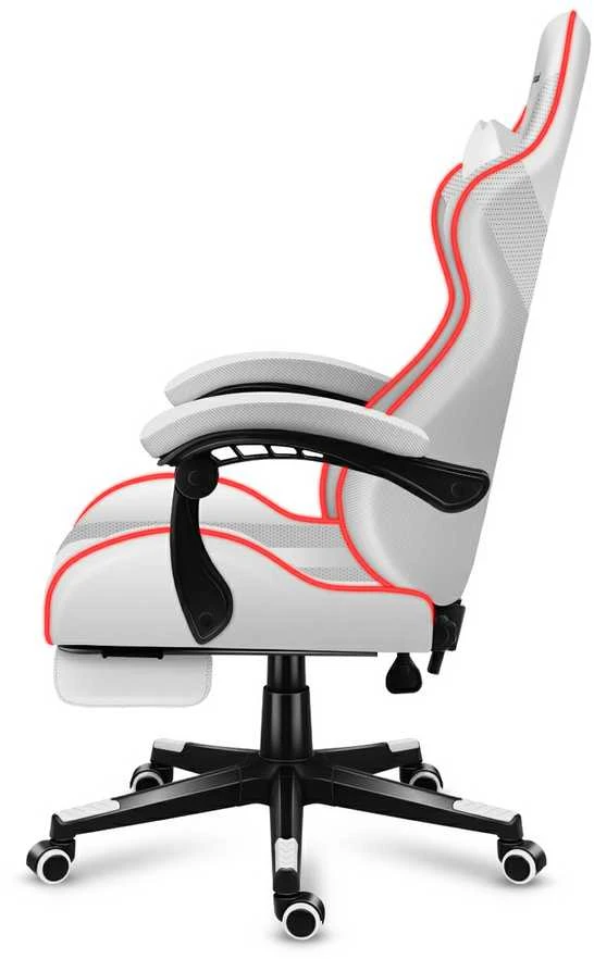 Žaidimų kėdė Huzaro Force 4.7 RGB, Baltos spalvos