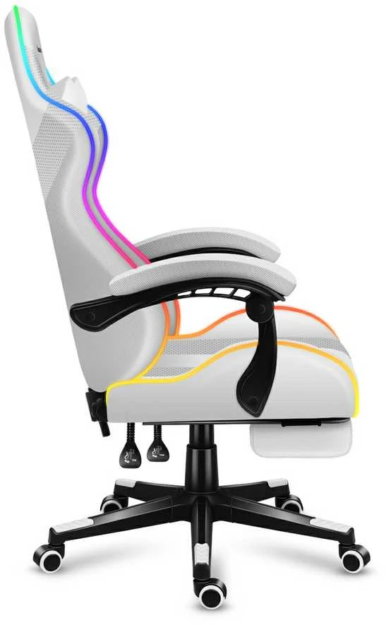Žaidimų kėdė Huzaro Force 4.7 RGB, Baltos spalvos
