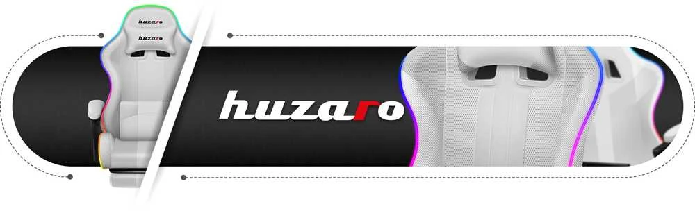 Žaidimų kėdė Huzaro Force 4.7 RGB, Baltos spalvos