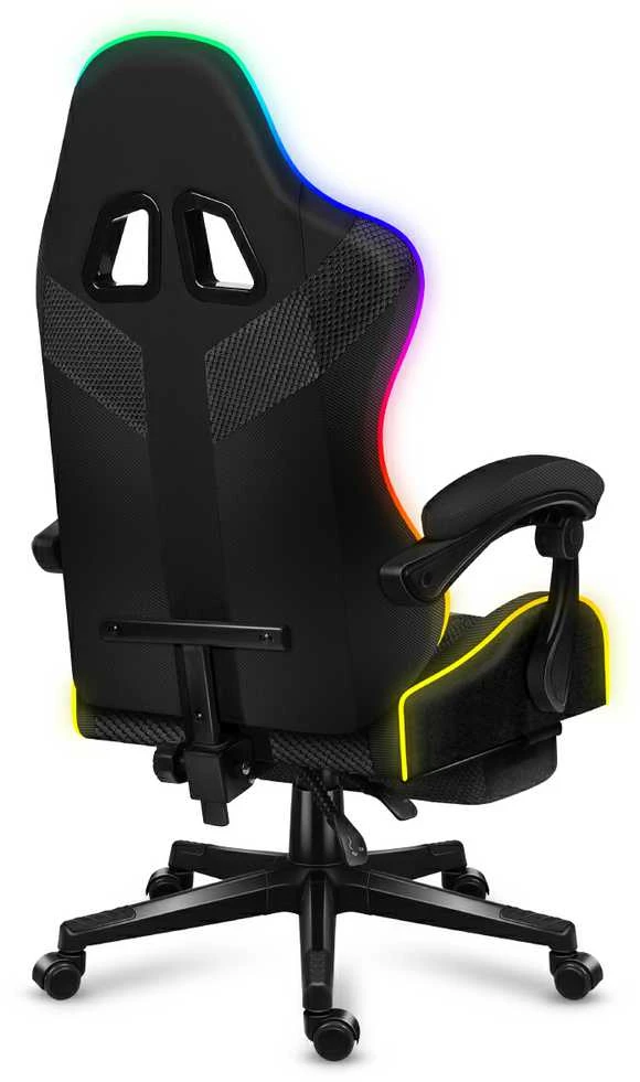 Žaidimų kėdė Huzaro Force 4.7 RGB, Juoda