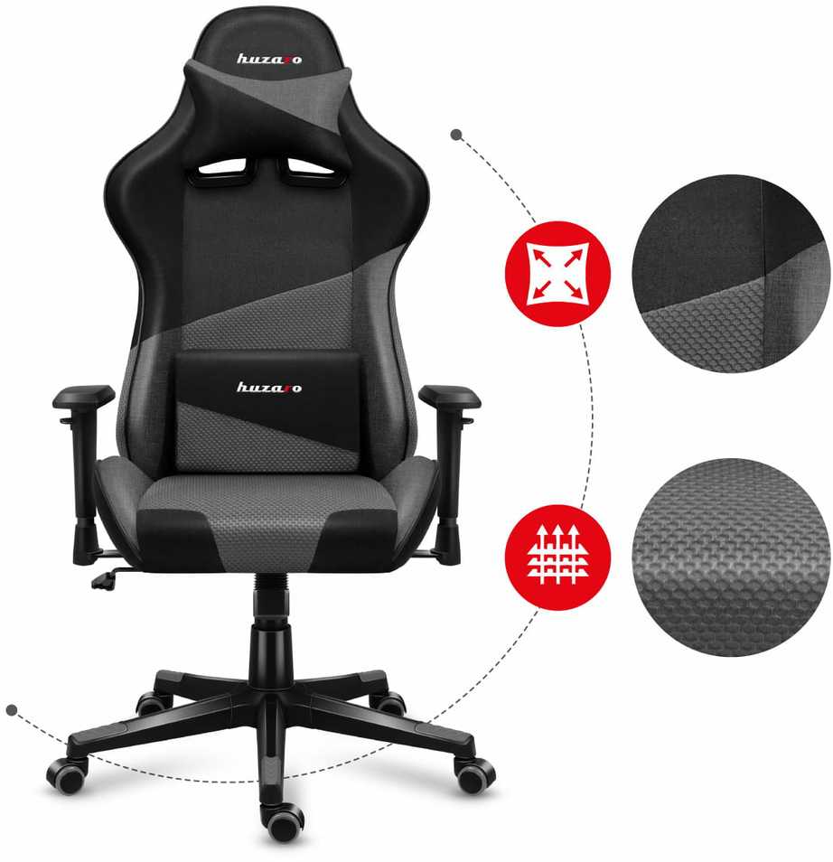 HUZARO FORCE 6.2 Pilkas Mesh Gaming Armfair