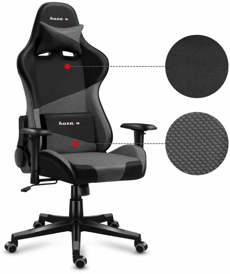 HUZARO FORCE 6.2 Pilkas Mesh Gaming Armfair