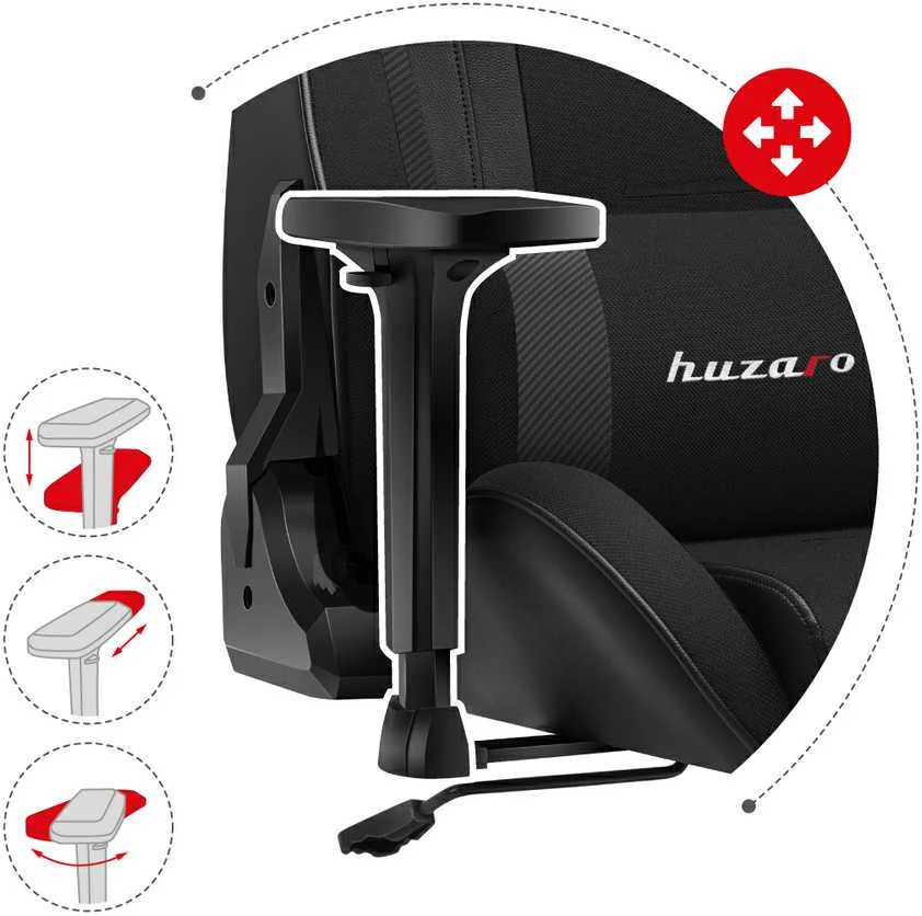 HUZARO FORCE 7.6 žaidimų fotelis juodas