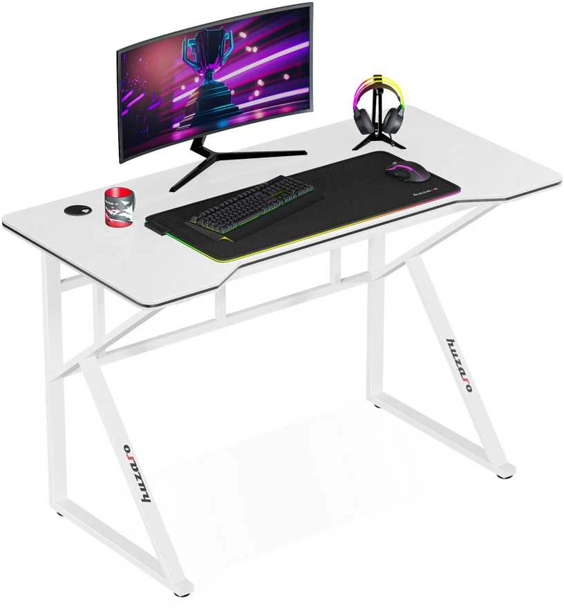 Baltas Huzaro Hero 1.6 stalas su žaidimų įranga
