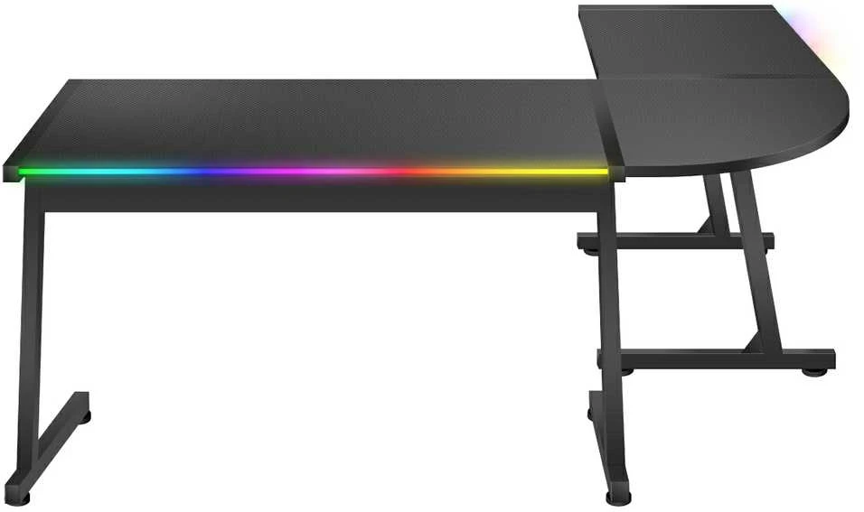 Kampinis žaidimų stalas Huzaro Hero 6.0 RGB, Juodas