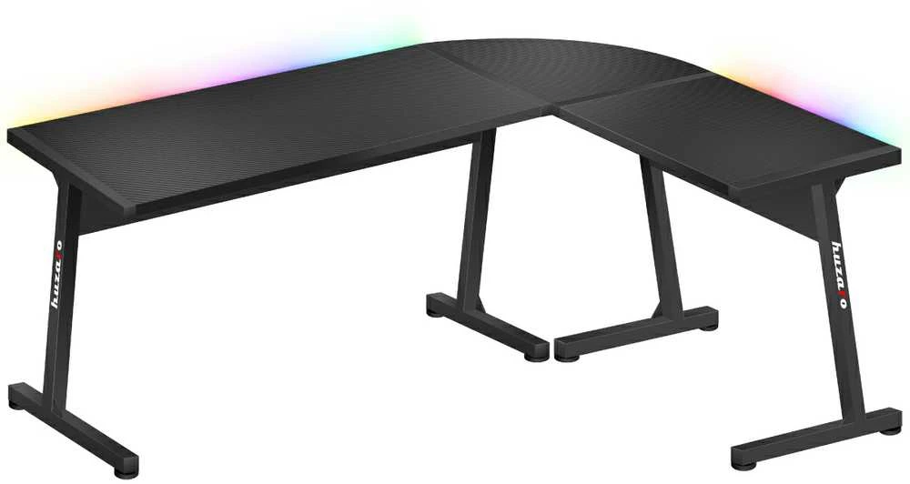Kampinis žaidimų stalas Huzaro Hero 6.0 RGB, Juodas