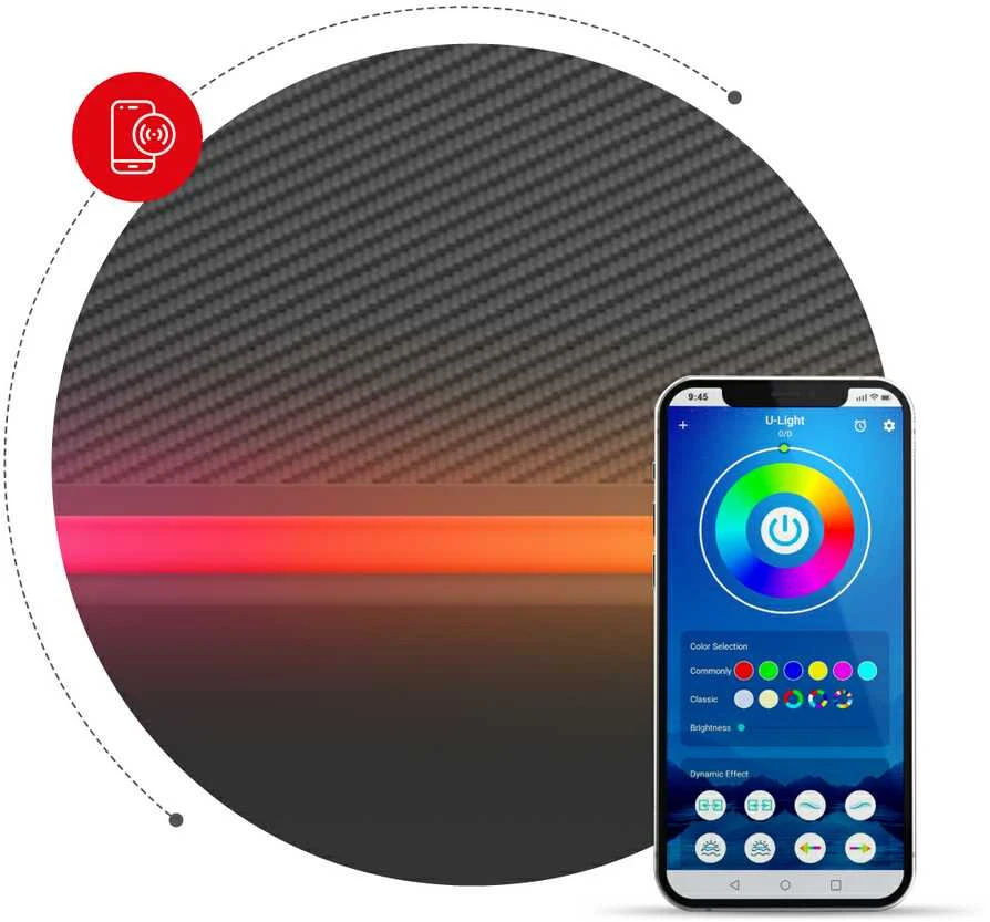 Kampinis žaidimų stalas Huzaro Hero 6.0 RGB, Juodas