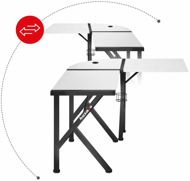 Kampinis žaidimų stalas Huzaro Hero 6.3, Baltos spalvos