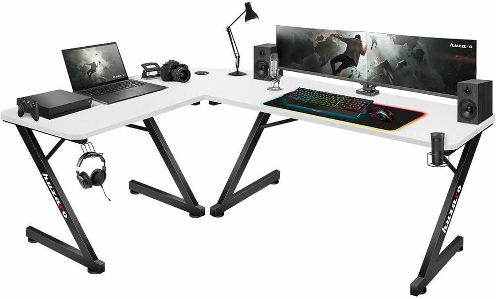 "Huzaro Hero 7.0" baltas žaidimų stalas