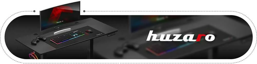 Žaidimų stalas Huzaro Hero 8.2, Juodos spalvos
