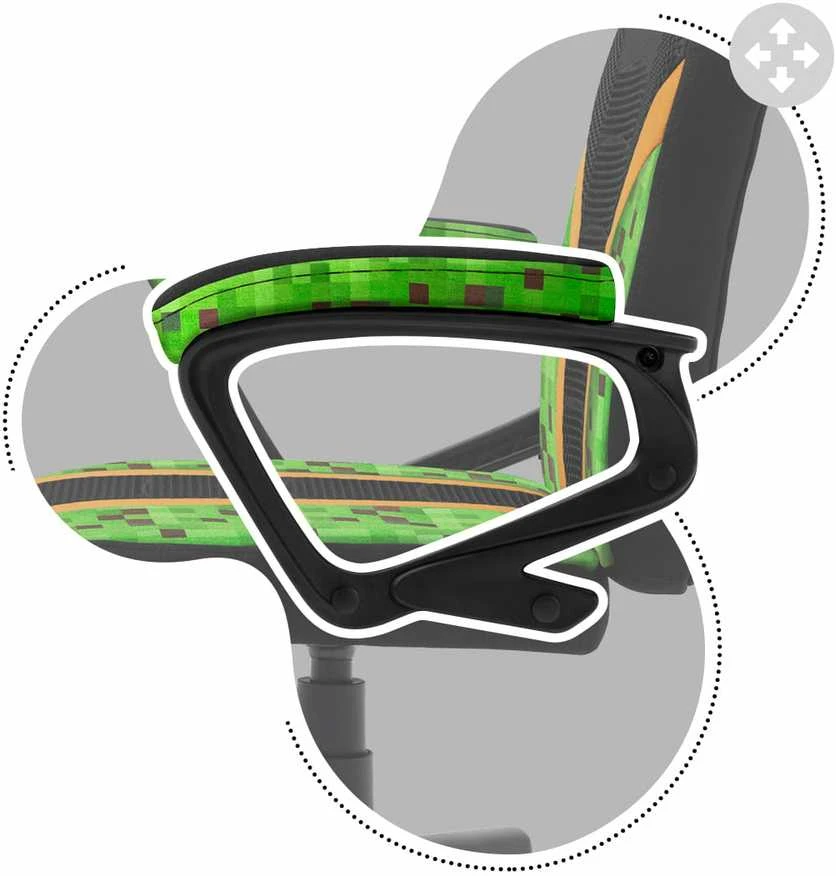 Žaidimų kėdė vaikams Huzaro Ranger 1.0, Juodos/Žalios spalvos