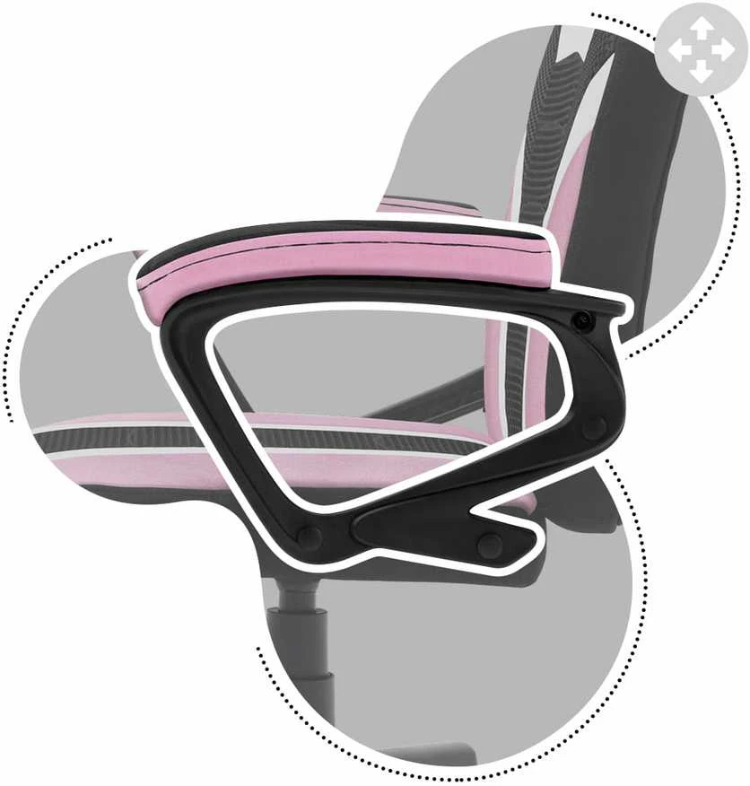 Žaidimų kėdė vaikams Huzaro Ranger 1.0 Mesh, Rožinės spalvos