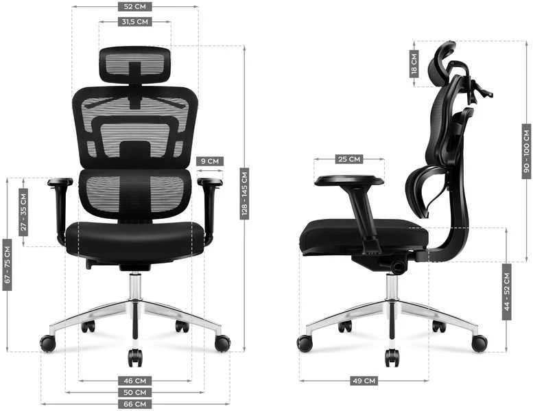 Biuro kėdė Mark Adler Expert 4.9, Juoda