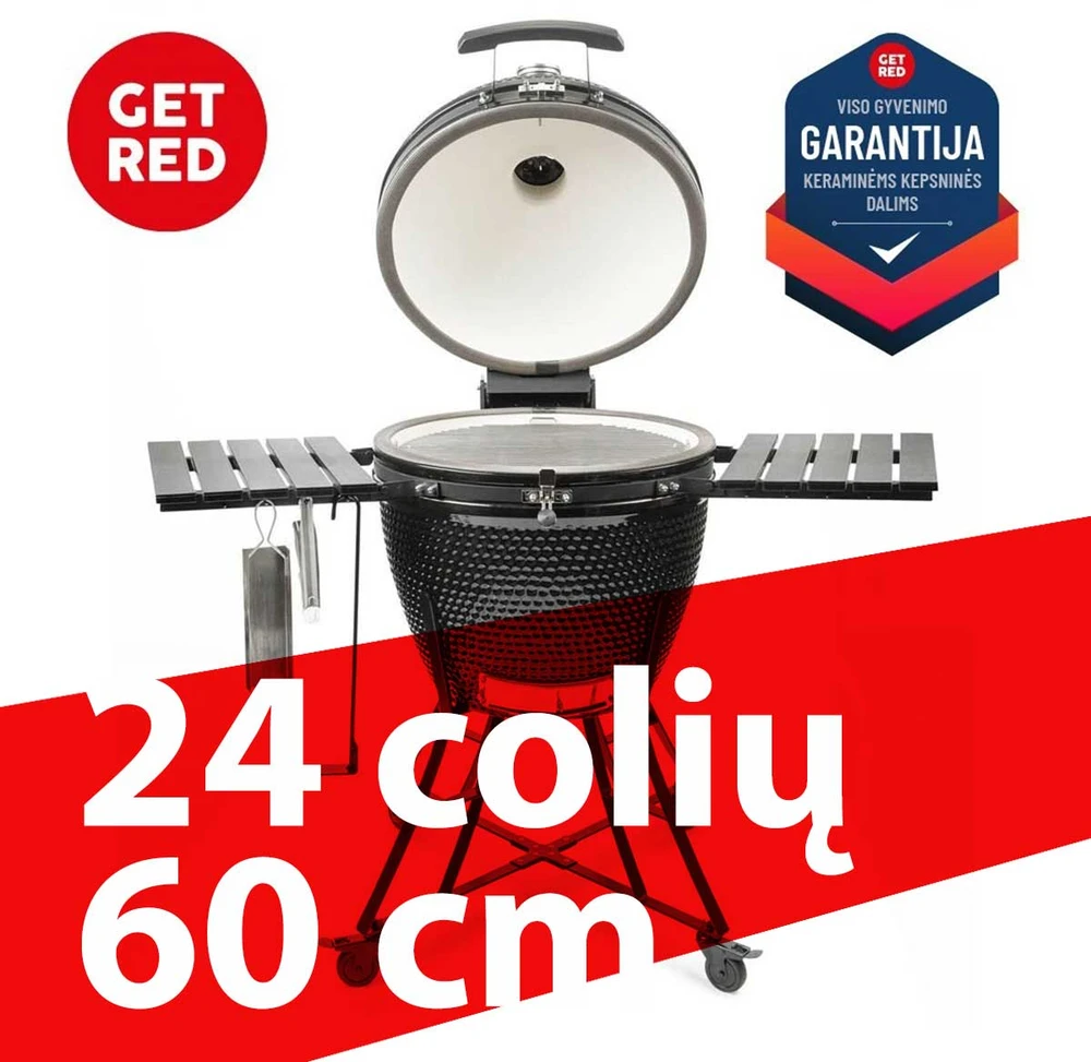 Get Red GET Raudonas KAMADO KEPSNINĖ 24 colių (60 cm)