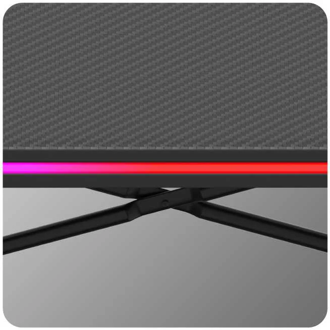 Huzaro Hero 1.7 RGB stalo paviršiaus ir apšvietimo detalės