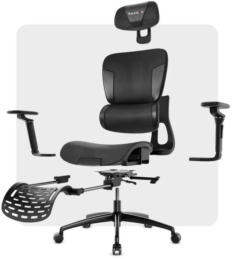 Žaidimų kėdė „HUZARO COMBAT 7.9“, juoda