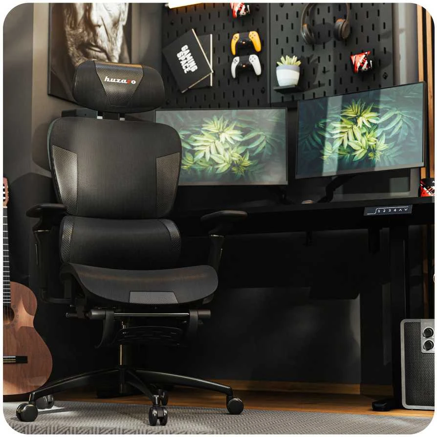 Žaidimų kėdė „HUZARO COMBAT 7.9“, juoda