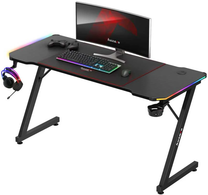Huzaro Hero 3.3 RGB žaidimų stalas su priedais