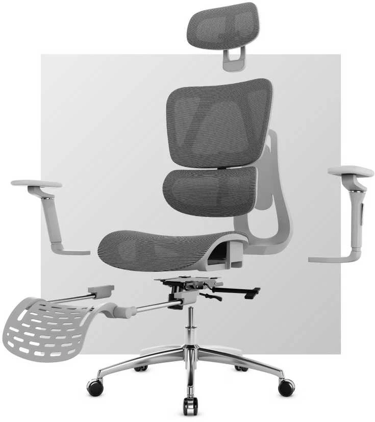 Biuro kėdė „Mark Adler Expert 7.9 Pilkas“, ergonominė kėdė, pilka