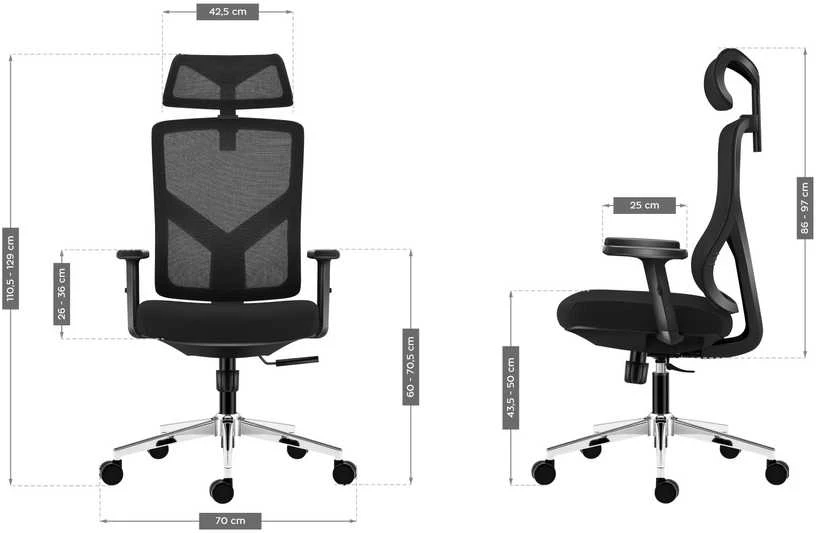 Biuro kėdė „Mark Adler Manager 3.3 Juodas“, ergonominė kėdė, juoda