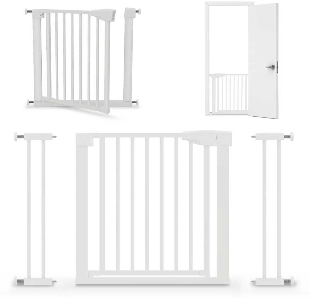TULANO Guardian 1.8, uittrekbaar beschermingsrooster voor kinderen en huisdieren, hondenhek, breedte 5-180 cm, hoogte 86 cm, geruisloos, opening met