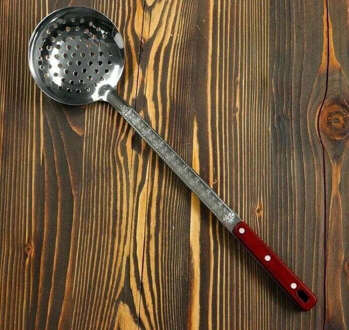 Kapgir Kiaurasamtis uzbekiškam kazanui 45 cm su medine rankena (gilus)