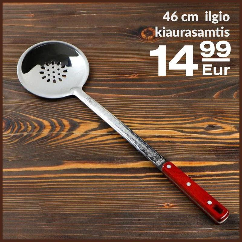 Kapgir Kiaurasamtis uzbekiškam kazanui 46 cm su medine rankena