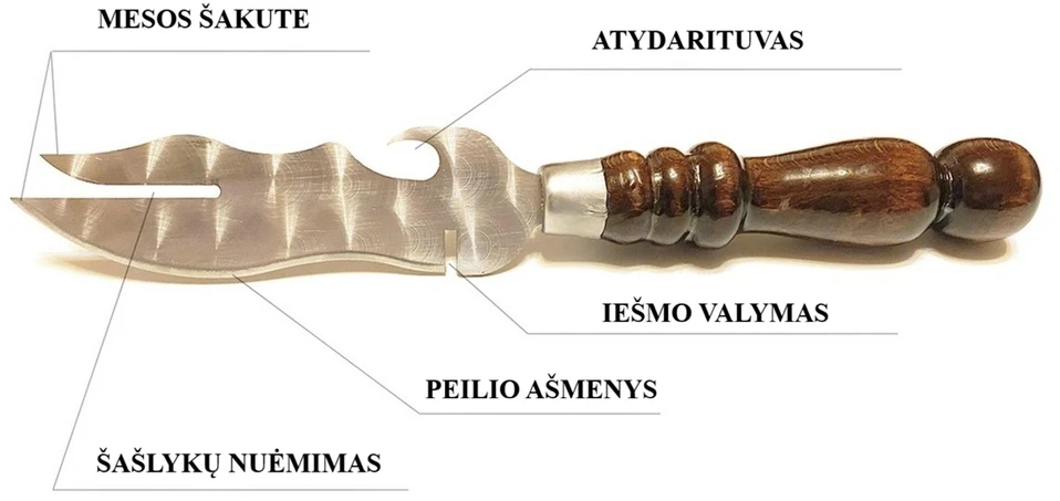 Kapgir Šašlykų nuėmimo peilis