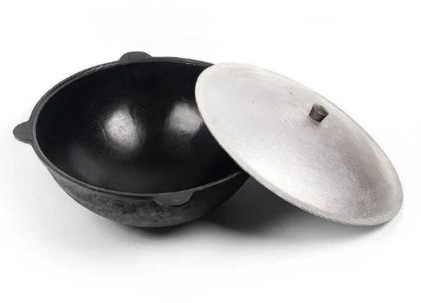 Kazanas su krosnele (kazanas 12L (Namangan) | apvalus dugnas + Krosnelė kazanui D-360 mm)
