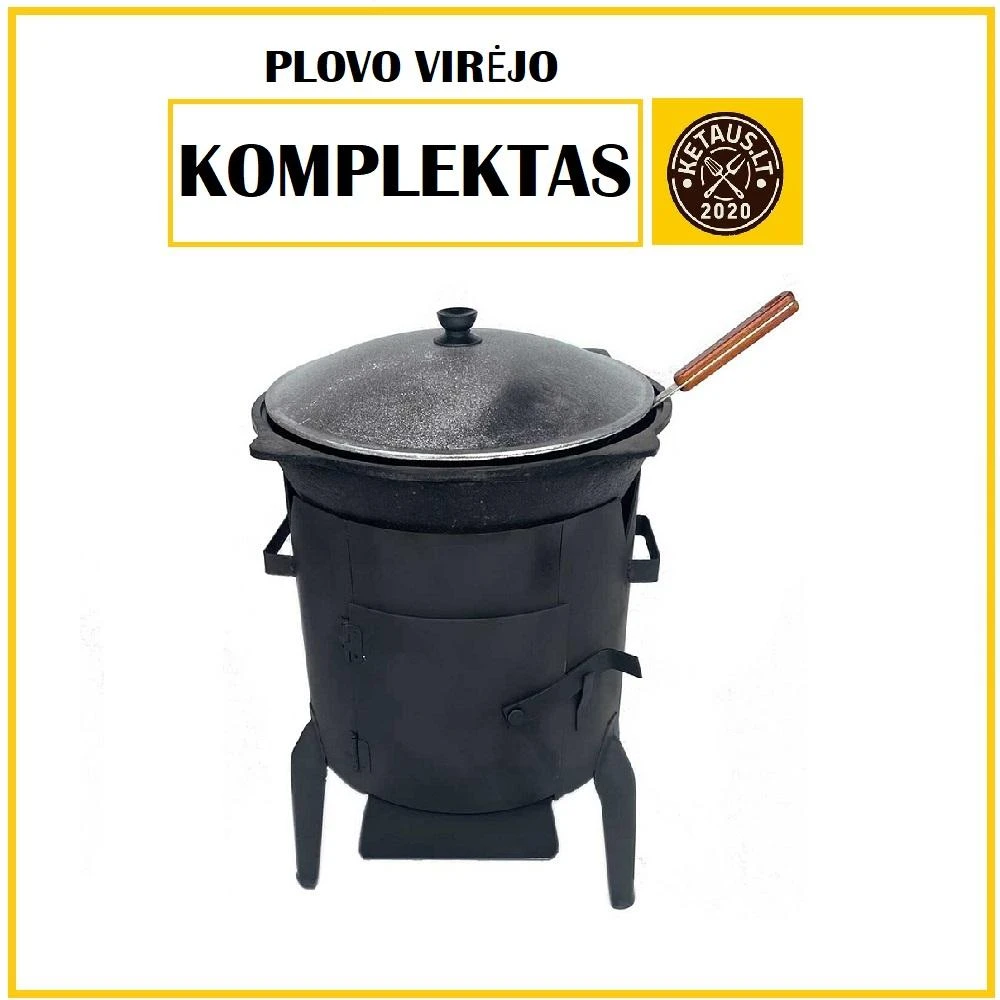 Kazan Mangal Komplektas: Kazanas 16L (Namangan), krosnelė kazanui 3mm, samtis.