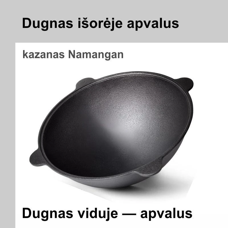 Rištan Komplektas: Krosnelė (3mm) - Kazanas 12L apvalus dugnas - Dangtis-keptuvė - Kiaurasamtis