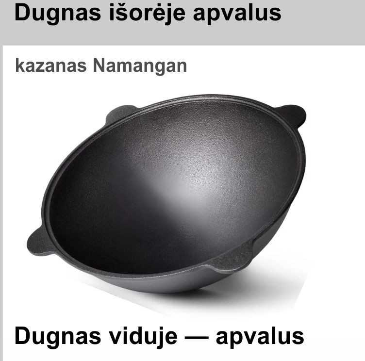 Kazan Mangal Komplektas: Uzbekiškas išdegintas kazanas 16L apvalus dugnas + Krosnelė kazanui + Kiaurasamtis