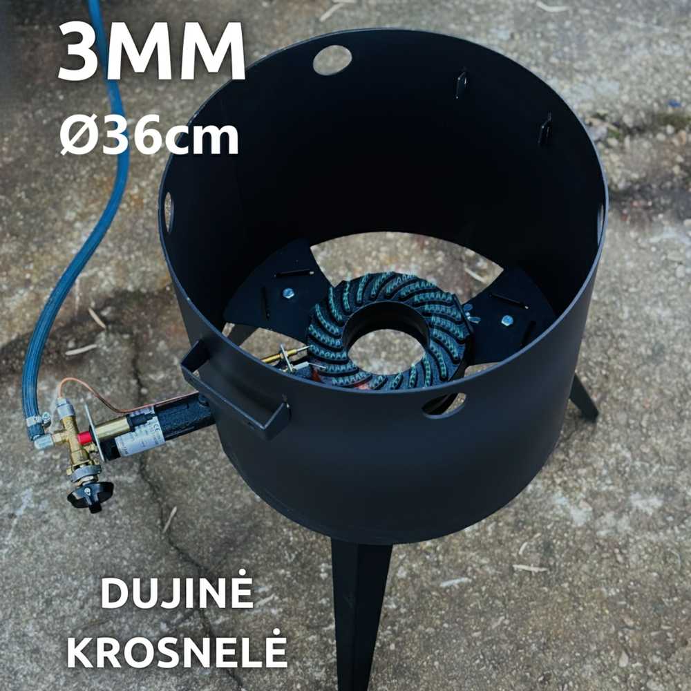Kazan Mangal Krosnelė dujinė kazanui 8-12L / skersmuo 36cm / plienas 3mm